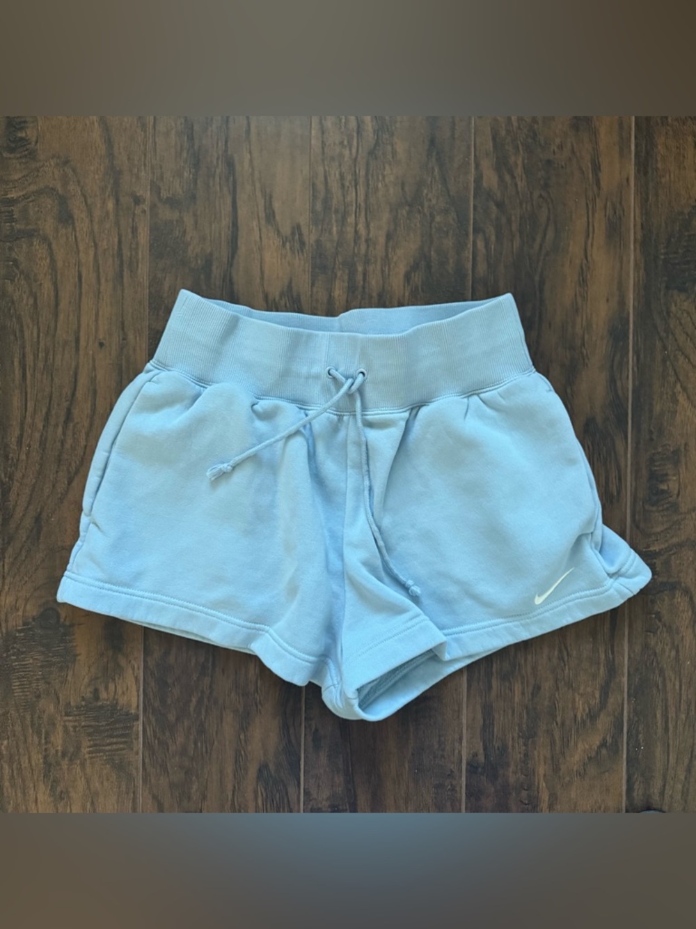 Nike Baby Blue Size  Medium Phoenix Fleece High-Waisted Shorts